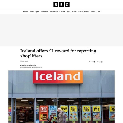 Ganjaran £1 Pasaraya Iceland untuk Melaporkan Pencurian Mencetuskan Perdebatan Mengenai Kewaspadaan Pelanggan