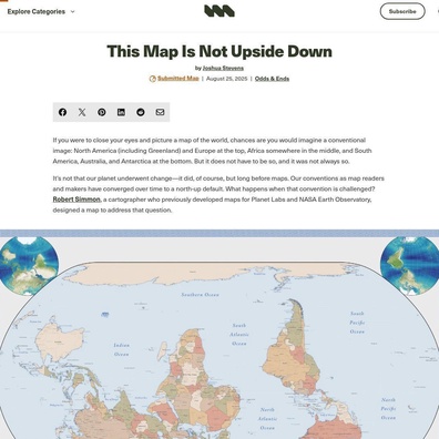 Mengapa Peta Dunia dengan Selatan di Atas Ini Menantang Persepsi Kita tentang Geografi