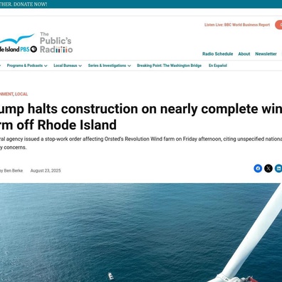 Pemerintahan Trump Menghentikan Ladang Angin Rhode Island yang Hampir Selesai dengan Alasan Keamanan Nasional yang Samar
