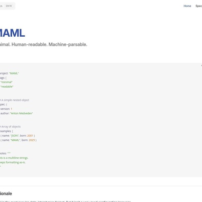 MAML เปิดตัวคู่แข่งใหม่แทน JSON ในการแข่งขันรูปแบบไฟล์คอนฟิก