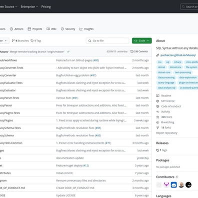 Pembangun Mengalu-alukan Musoq untuk Pertanyaan Seperti SQL dalam Analisis Data Merentas Platform