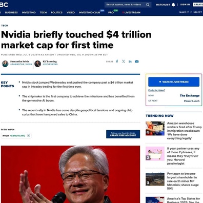 Penilaian $4 Trilion Nvidia Mencetuskan Perdebatan Mengenai Gelembung AI dan Kemampanan Pasaran