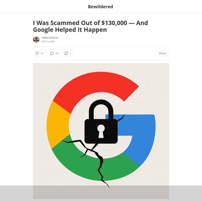 Chuyên gia công nghệ mất 130.000 đô la Mỹ vì lừa đảo giả mạo Google tinh vi