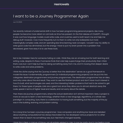 Programmers Split Between "Journey" and "Destination" Approaches as AI Tools Change How Code Gets Written