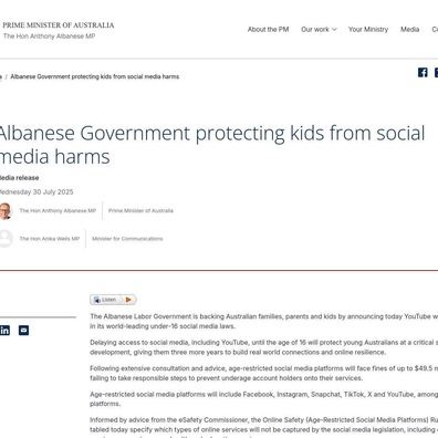 Larangan YouTube Australia untuk Kanak-kanak Bawah 16 Tahun Mencetuskan Perdebatan Mengenai Kawalan Kerajaan Berbanding Perlindungan Kanak-kanak