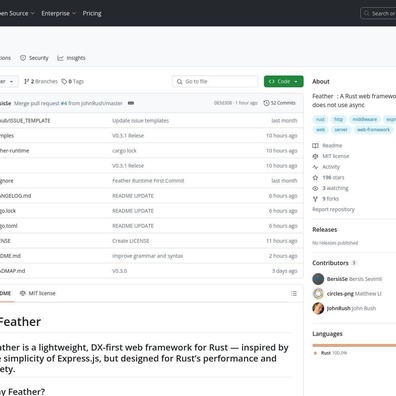 Feather Web Framework for Rust Criticized for Single-Threaded Design and Performance Limitations