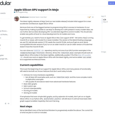 Bahasa Pemrograman Mojo Menambahkan Dukungan GPU Apple Silicon, Namun Komunitas Memperdebatkan Tantangan Adopsi
