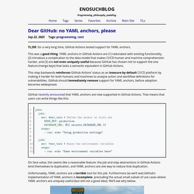 YAML Anchors GitHub Actions Memicu Kekhawatiran Keamanan dan Tool Analisis