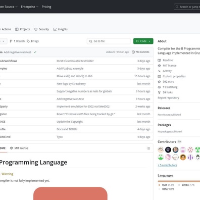 นักพัฒนาสร้างคอมไพเลอร์ภาษา B Programming Language โดยใช้ "Crust" - ภาษา Rust ที่ถูกลดความซับซ้อน