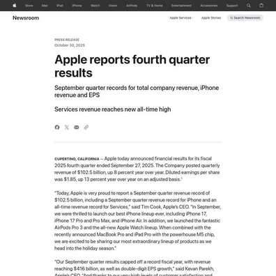 Bisnis Mac Apple Tantang Ekspektasi dengan Pertumbuhan Dua Digit, Sementara iPad dan Wearables Stagnan