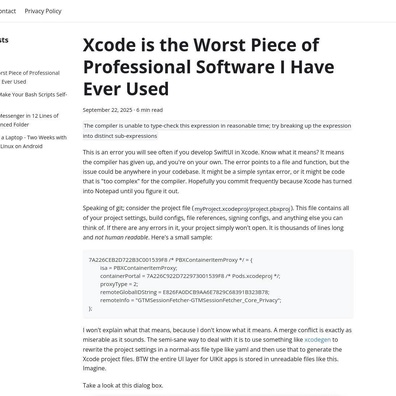 Komunitas Developer Ungkap Kelemahan Kritis Xcode dan Lingkungan Pengembangan Monopolistik Apple