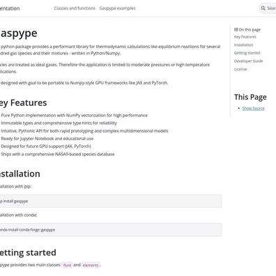 Gaspype Python Library Gains Attention for Thermodynamic Calculations with Future GPU Support Plans