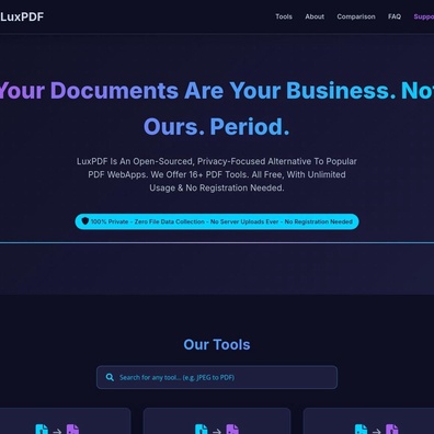 นักศึกษาเปิดตัว LuxPDF เป็นทางเลือกที่เน้นความเป็นส่วนตัวแทนเครื่องมือ PDF บนเว็บ แต่เผชิญคำถามเรื่องโค้ดที่สร้างด้วย AI