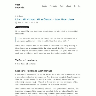 User Mode Linux: เทคโนโลยีเสมือนจริงที่ถูกลืม แต่ยังคงพบชีวิตใหม่