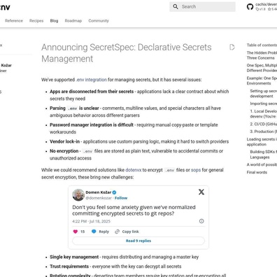 SecretSpec Hadapi Kekhawatiran Keamanan Terkait Rahasia Terenkripsi di Repositori Git