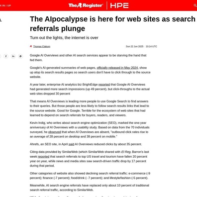 Penerbit Web Hadapi Krisis Trafik Apabila Carian AI Mengambil Alih Tanpa Memberi Balasan