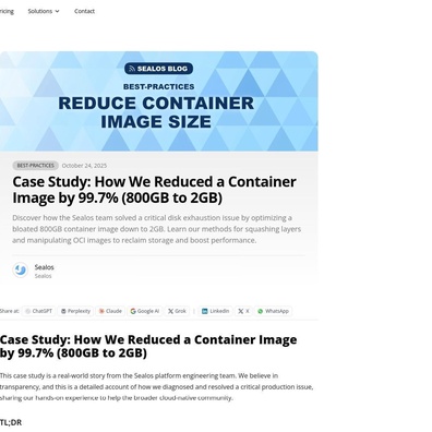 Cơn Ác Mộng Ảnh Container 800GB Của Nền Tảng Sealos Phơi Bày Sự Lạm Dụng Docker Nghiêm Trọng