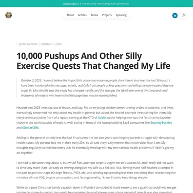 Pengaturcara Mengubah Kesihatan dengan Cabaran 10,000 Tekan Tubi, Mencetuskan Perdebatan Mengenai Bentuk Senaman dan Konsistensi