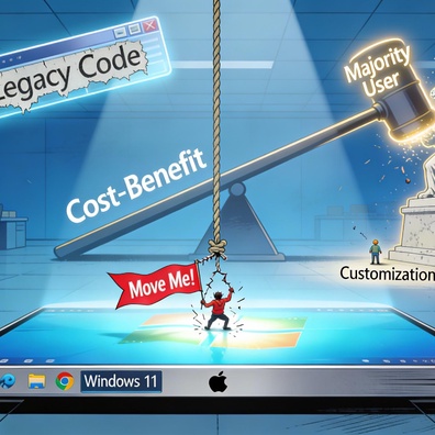 Microsoft Explains Why Windows 11's Taskbar Can't Be Moved: A Cost-Benefit Decision