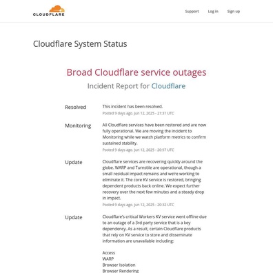 Cloudflare Suffers Major Outage Due to Third-Party Dependency Failure, Exposing Infrastructure Vulnerabilities
