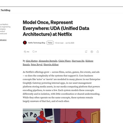 Netflix 的 UDA 架構引發企業系統通用資料模型爭議