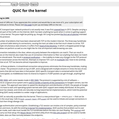 Triển khai QUIC trên Linux Kernel cho thấy tương lai đầy hứa hẹn bất chấp khoảng cách hiệu suất hiện tại