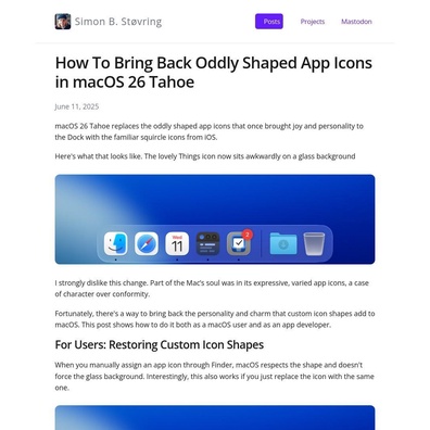 macOS 26 Tahoe dari Apple Memaksa Semua Ikon Aplikasi Menjadi Bentuk Squircle Seragam, Memicu Kritik dari Developer dan Pengguna