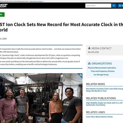 Jam Atom Baharu NIST Mampu Mengesan Perubahan Ketinggian Hanya Beberapa Sentimeter Melalui Pelebaran Masa