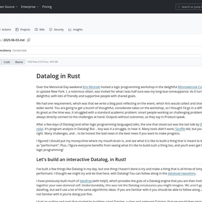 Datalog Implementation in Rust Gains Momentum Despite Declining Conference Attendance