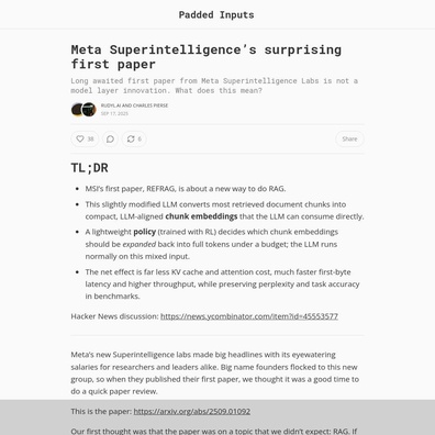 Meta's Superintelligence Lab สร้างเซอร์ไพรส์ด้วยความก้าวหน้าทางปฏิบัติของ RAG