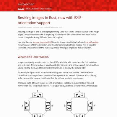 Rust Image Crate Mendapat Dukungan EXIF Orientation, Memicu Perdebatan tentang Praktik Terbaik