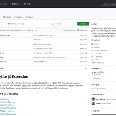 ส่วนขยาย SQLite-JS นำพลังของ JavaScript มาสู่ฟังก์ชันฐานข้อมูล
