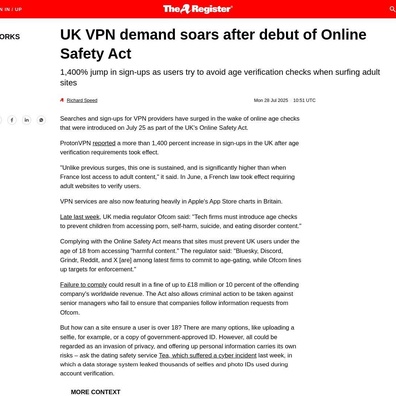 กฎหมาย Online Safety Act ของ UK ก่อให้เกิดความกังวลเรื่องการขโมยข้อมูลส่วนตัว ขณะที่เว็บไซต์ขนาดเล็กเผชิญวิกฤตการปฏิบัติตามกฎหมาย