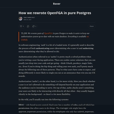 PostgreSQL Mengungguli OpenFGA: Bagaimana Satu Tim Merevolusi Sistem Otorisasi