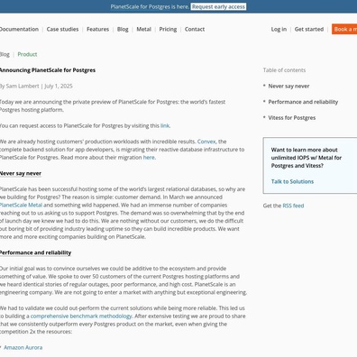 PlanetScale Memasuki Pasar Postgres dengan Klaim Performa Melawan Kompetitor Besar