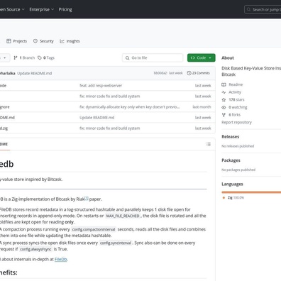 FileDB Brings Bitcask Storage Engine to Zig with Redis Compatibility