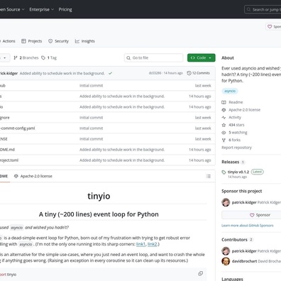 Thư viện TinyIO cung cấp giải pháp thay thế đơn giản cho Event Loop phức tạp AsyncIO của Python