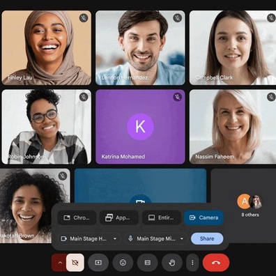 Google Meet がスクリーン共有機能を強化、高速化と外部カメラの直接サポートを実現