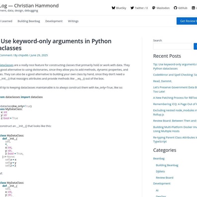 Pembangun Python Berdebat Mengenai Sintaks Ringkas untuk Argumen Kata Kunci Mengikuti Amalan Terbaik Dataclass