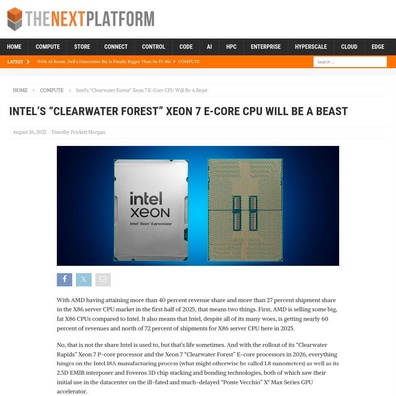 Clearwater Forest Xeon 7 của Intel hứa hẹn 288 E-Core nhưng cộng đồng vẫn hoài nghi sau các vấn đề microcode gần đây