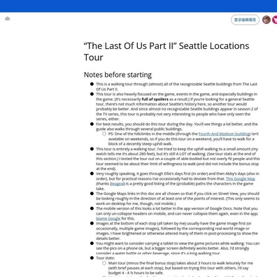 Penggemar Membuat Panduan Tur Jalan Kaki Terperinci untuk Lokasi Seattle di The Last of Us Part II