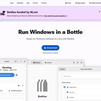 Bottles Nổi Lên Như Giải Pháp Thay Thế Thân Thiện Cho Lutris và Heroic Để Chạy Phần Mềm Windows Trên Linux