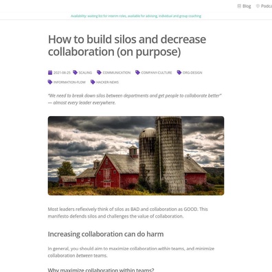 ต้นทุนที่ซ่อนเร้นของ Corporate Silos: เมื่อความเป็นอิสระของทีมส่งผลเสีย