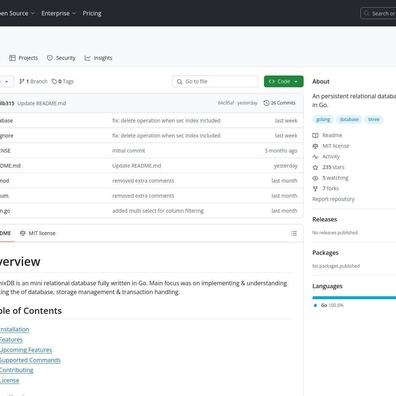 AtomixDB：Go実装によるデータベース基礎の学習