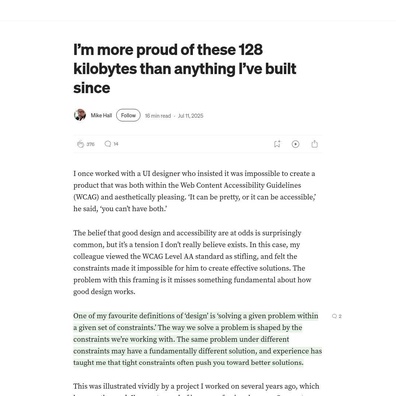 開発者が128KBの超高速ウェブサイトを作成、現代のウェブ肥大化問題について議論を呼ぶ