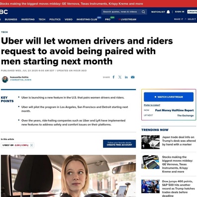 Ciri Pemandu Wanita Sahaja Uber Mencetuskan Perdebatan Hangat Mengenai Harga, Kesahan Undang-undang, dan Diskriminasi