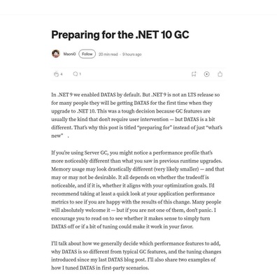 ชุมชนนักพัฒนาแสดงความกังวลต่อเอกสารประกอบ .NET 10 GC ที่สับสนและโพสต์บล็อกใน Medium