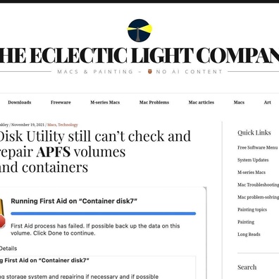 Disk Utility Apple Masih Gagal Memeriksa Volume APFS dengan Betul, Pengguna Beralih kepada Alat Baris Arahan