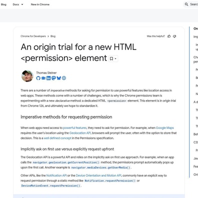 Chrome's New HTML Permission Element Faces Strong Opposition from Firefox and Safari
