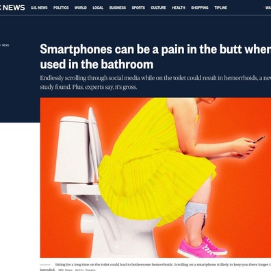 Penggunaan Telefon Pintar di Tandas Dikaitkan dengan 46% Risiko Buasir Lebih Tinggi dalam Kajian Pertama Seumpamanya